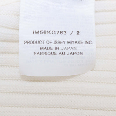 Issey Miyake White Polyester Linkage Midi Skirt