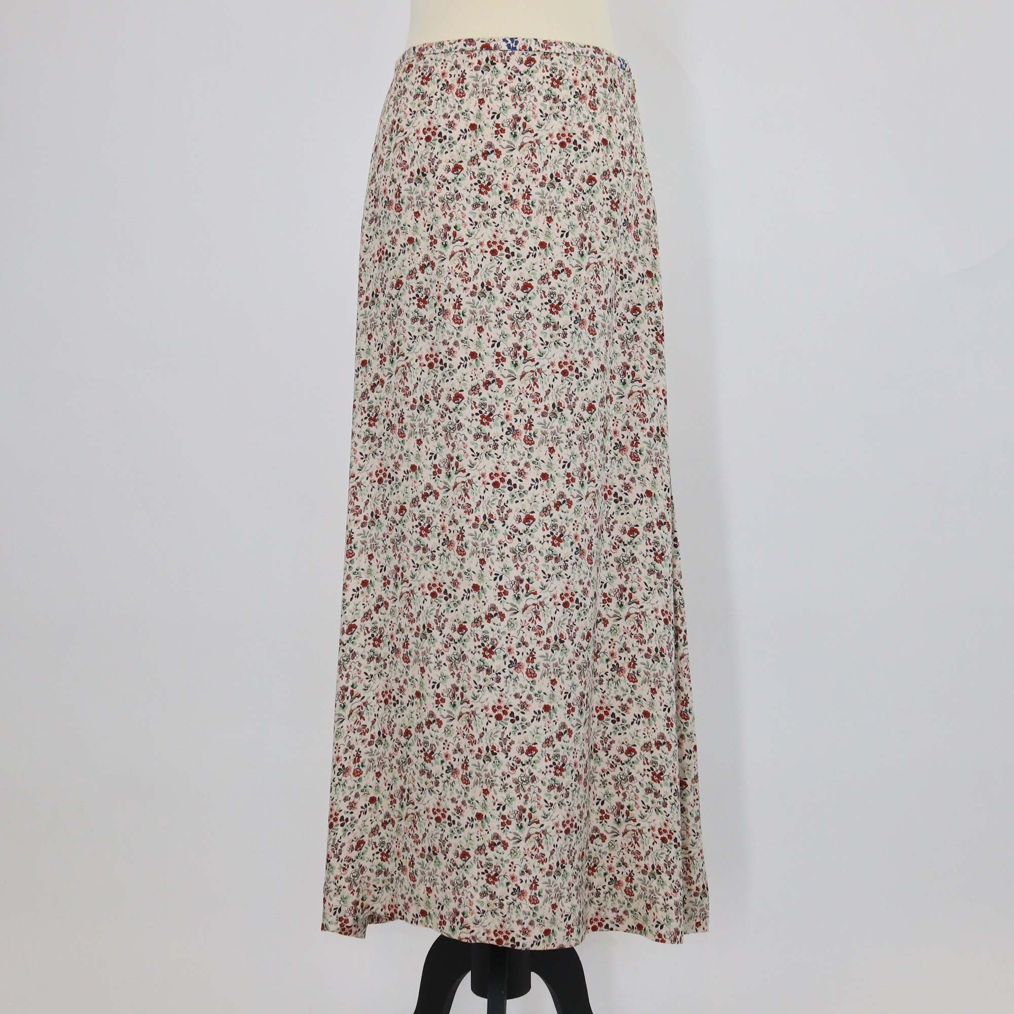 Loro Piana Multicolor Silk Floral Print Simona Maxi Skirt