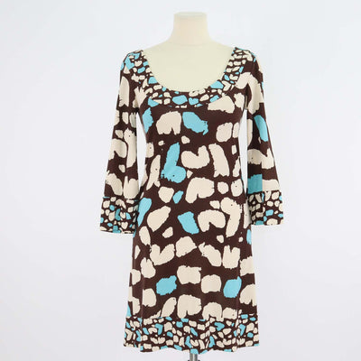 Diane Von Furstenberg Multicolor Silk Printed Stella Dress