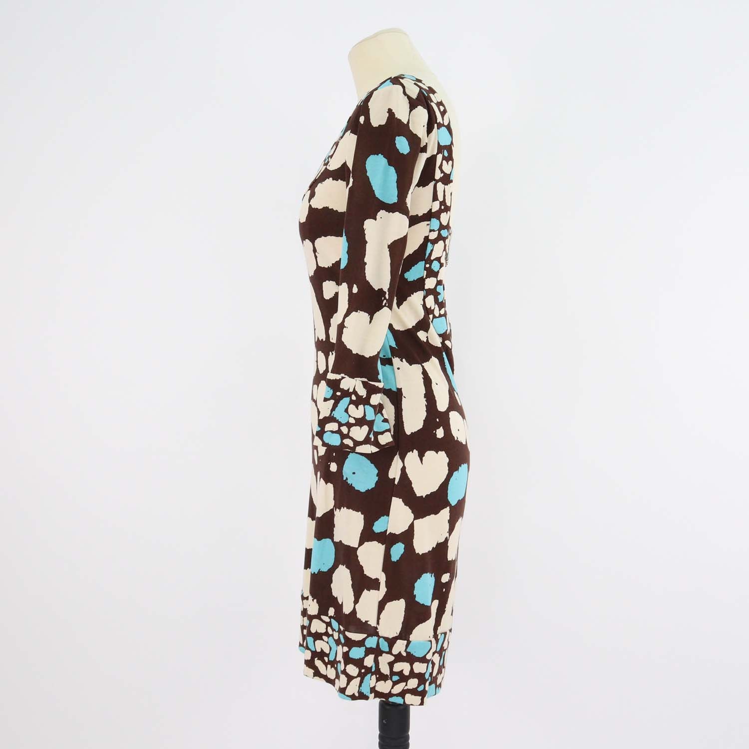 Diane Von Furstenberg Multicolor Silk Printed Stella Dress