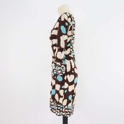 Diane Von Furstenberg Multicolor Silk Printed Stella Dress