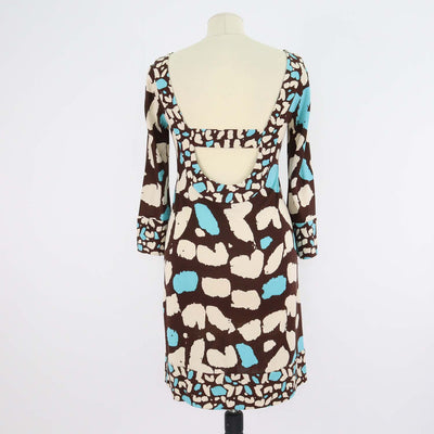 Diane Von Furstenberg Multicolor Silk Printed Stella Dress