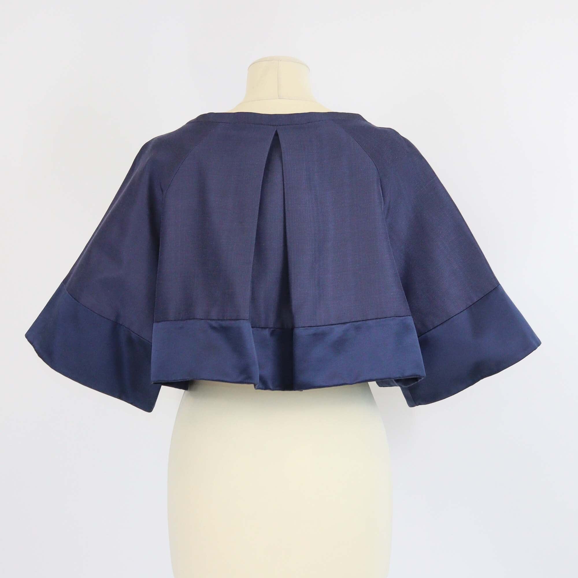 Temperley Navy Blue Palais Cropped Jacket Womens Temperley 