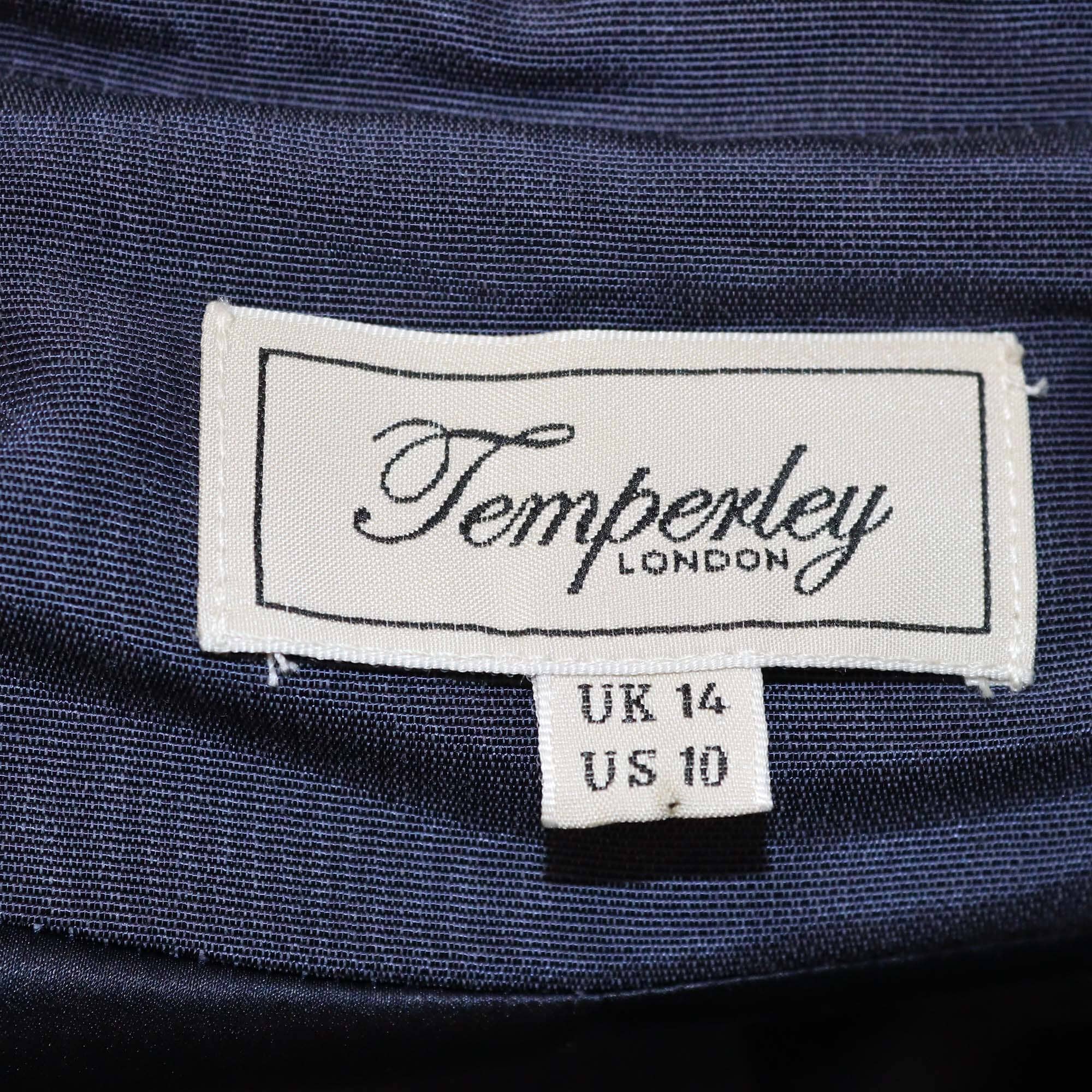 Temperley Navy Blue Palais Cropped Jacket Womens Temperley 