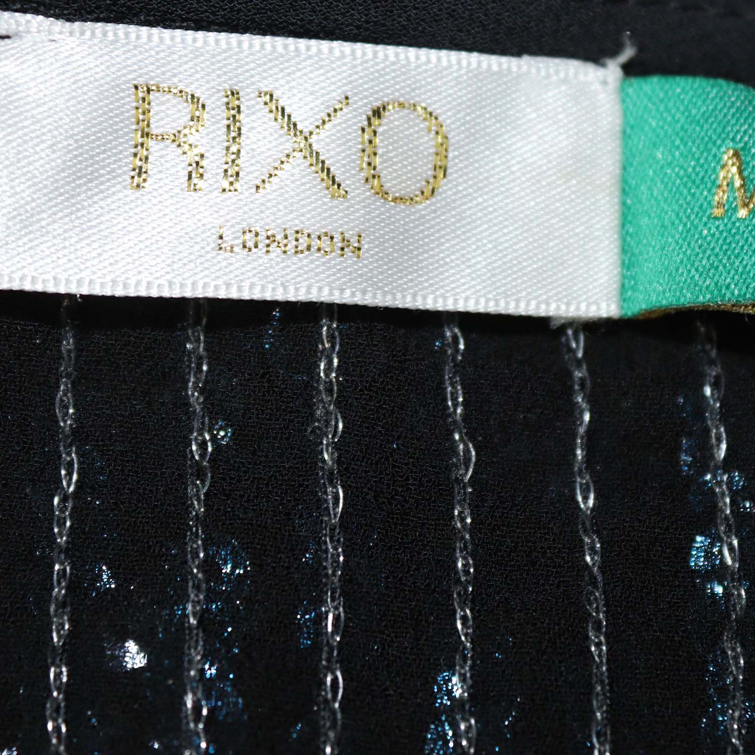 Rixo Metallic Viscose Sequins Midi Dress