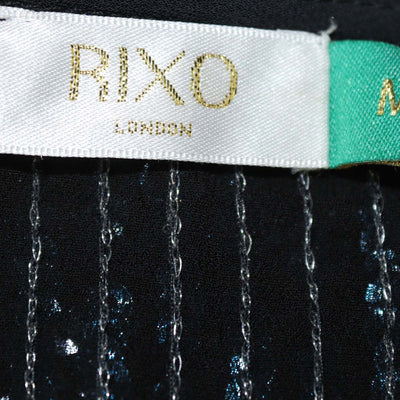 Rixo Metallic Viscose Sequins Midi Dress