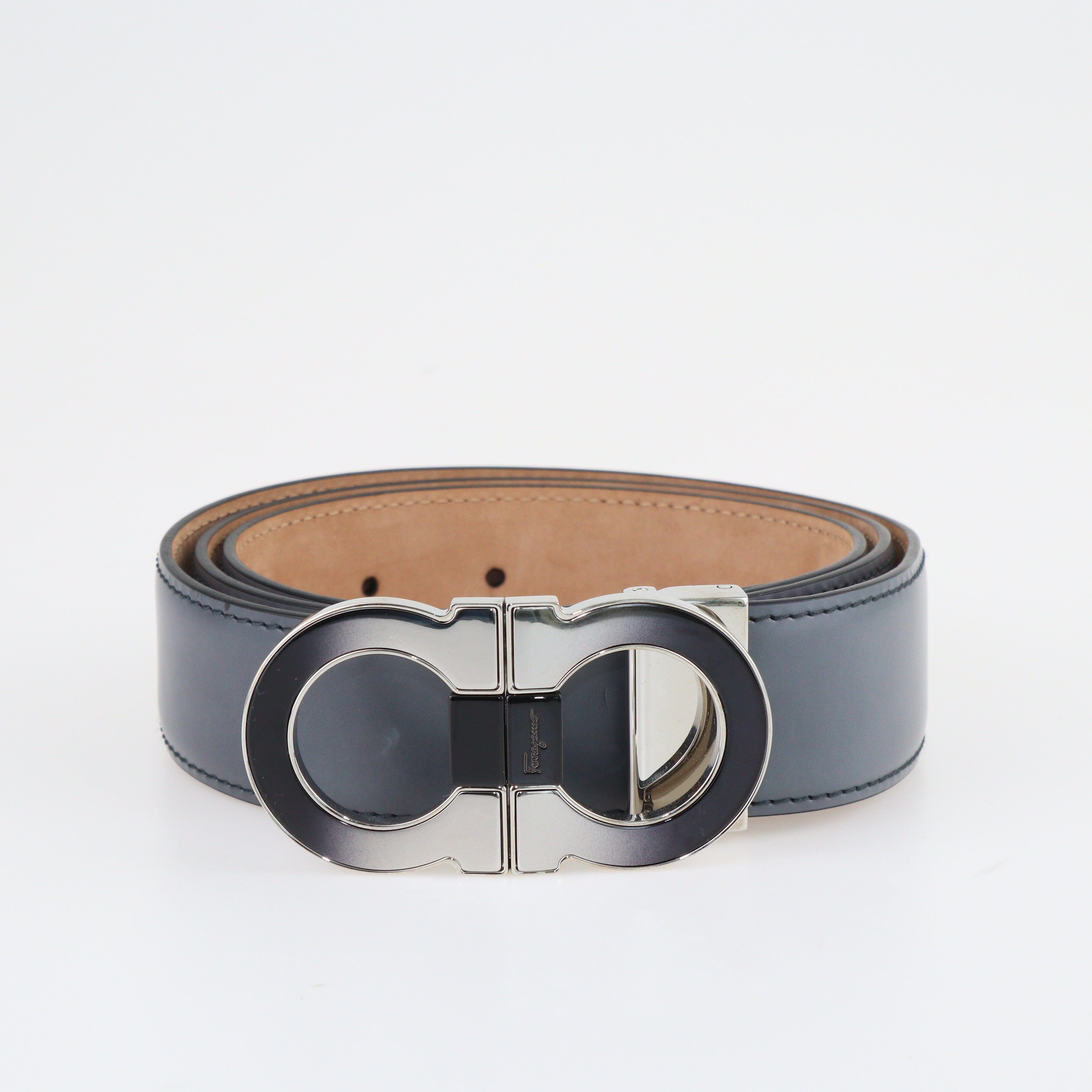 Grey 2024 ferragamo belt