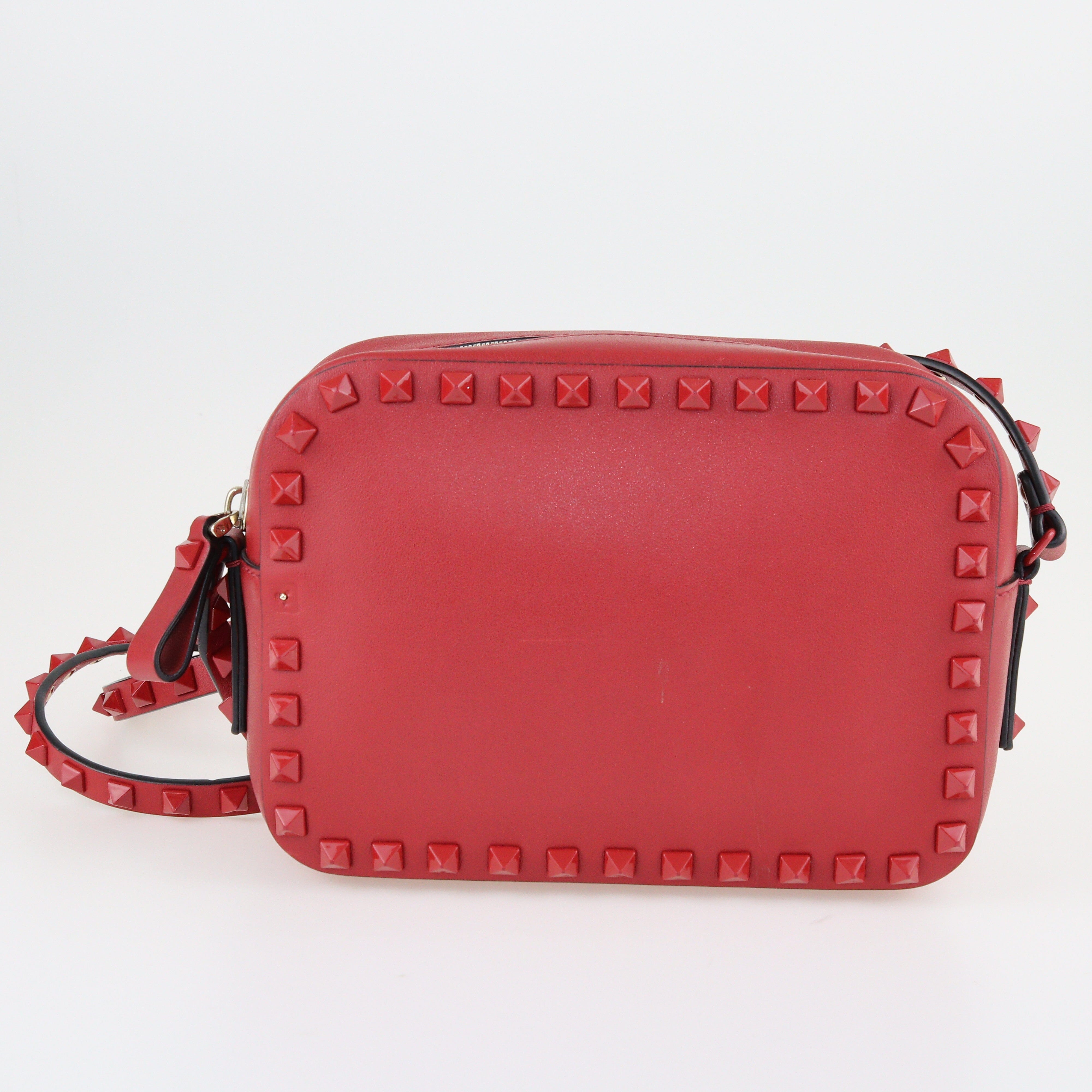 Red Rockstud Camera Crossbody Bag Bags Valentino 