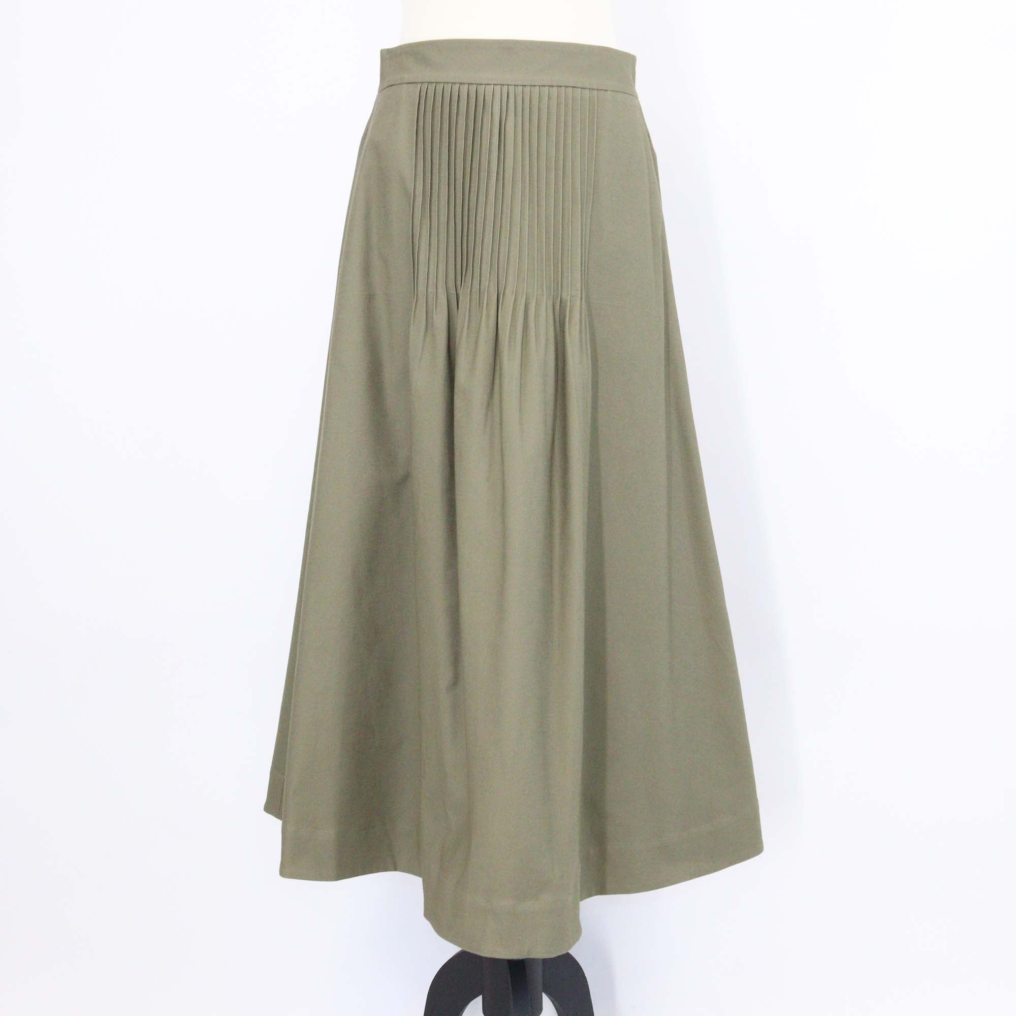 Anna + Maria Olive Drab Cotton Pura Skirt
