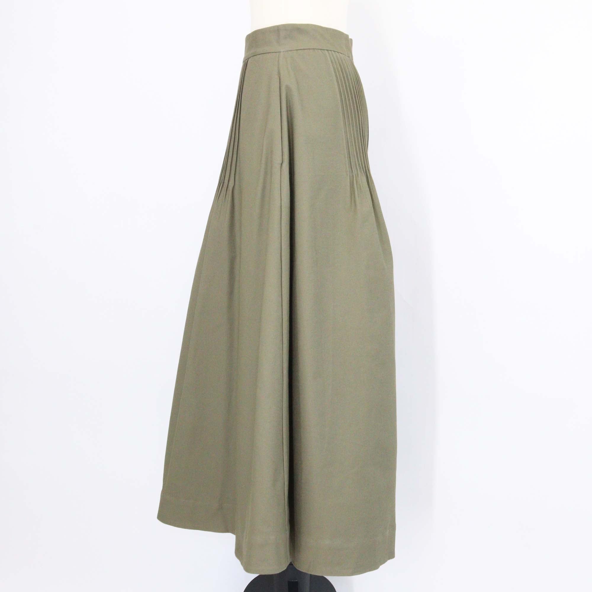Anna + Maria Olive Drab Cotton Pura Skirt