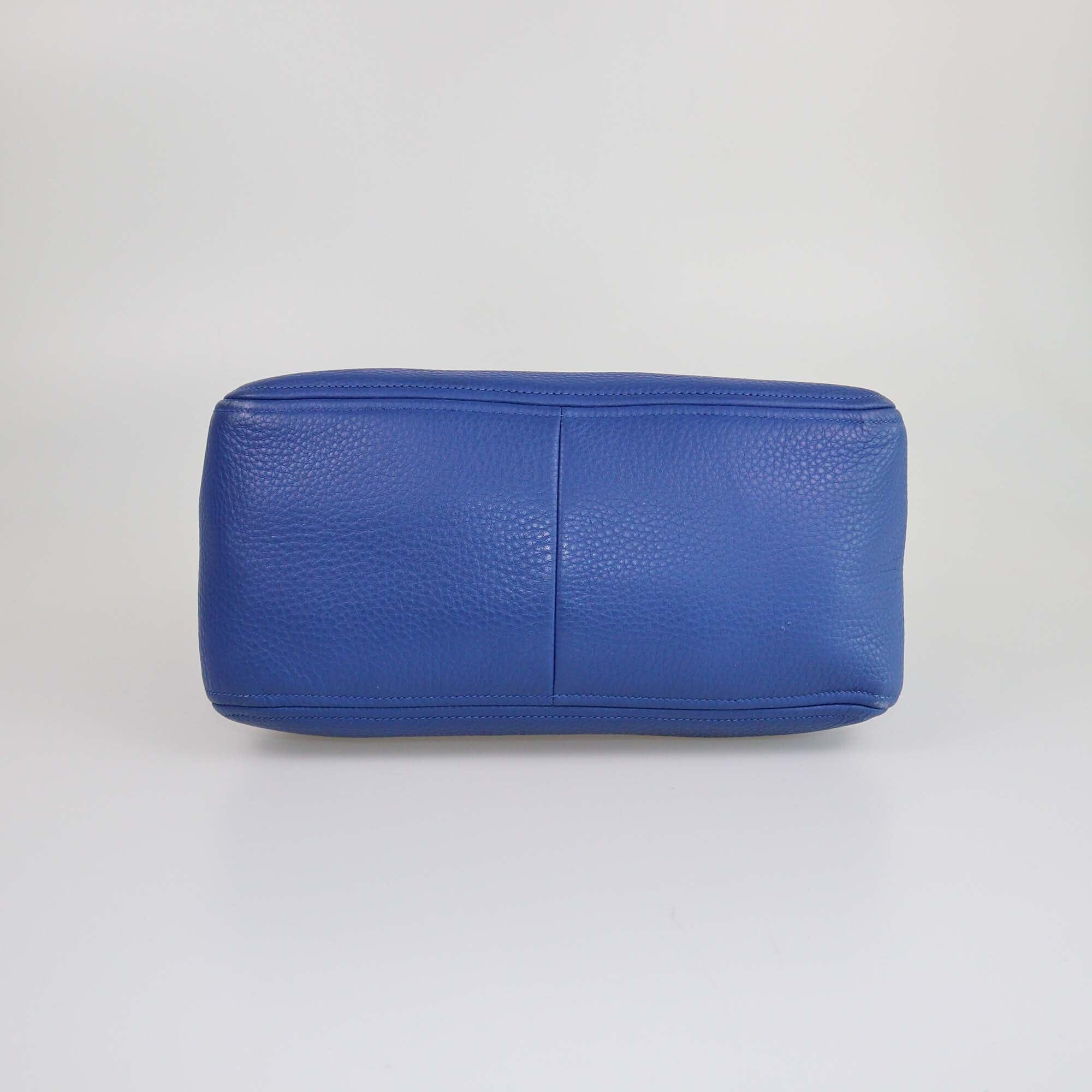 Prada Blue Vitello Daino Boston Bag Womens Prada 