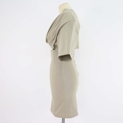 Jacquemus Light Khaki Cotton La Robe Bahia Cut-Out Shirt Dress