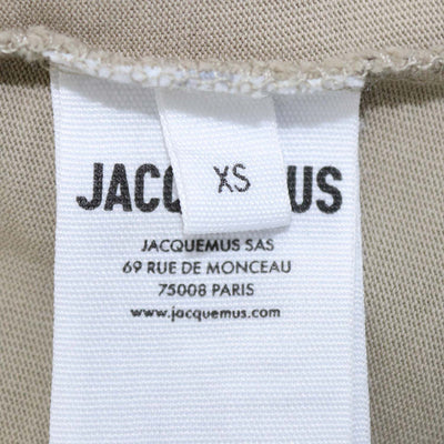 Jacquemus Light Khaki Cotton La Robe Bahia Cut-Out Shirt Dress