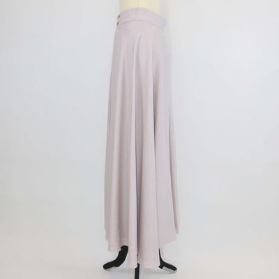 Loro Piana Light Mauve Linen Petra Pleated Maxi Skirt