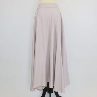 Loro Piana Light Mauve Linen Petra Pleated Maxi Skirt