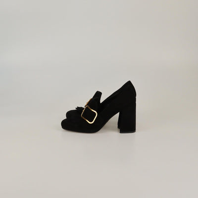 Prada Black Fringed Pumps Womens Prada 