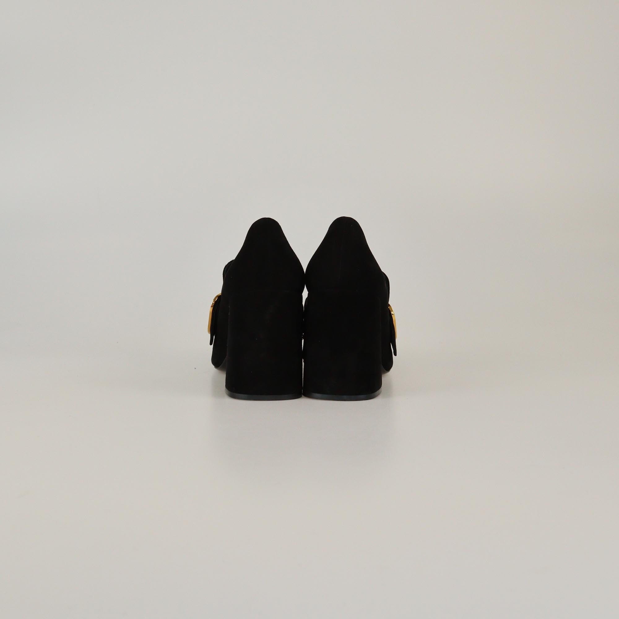 Prada Black Fringed Pumps Womens Prada 