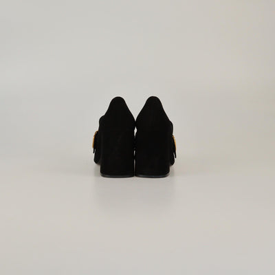 Prada Black Fringed Pumps Womens Prada 