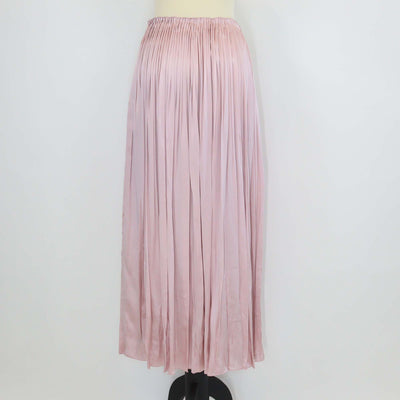 Prada Pink Satin Pleated Maxi Skirt