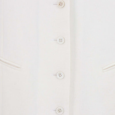 Ann Demeulemeester Cream Blend Wool and Silk Vest Dress