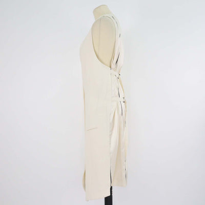 Ann Demeulemeester Cream Blend Wool and Silk Vest Dress