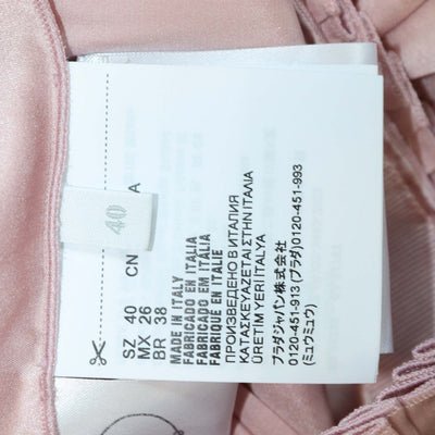 Prada Pink Satin Pleated Maxi Skirt