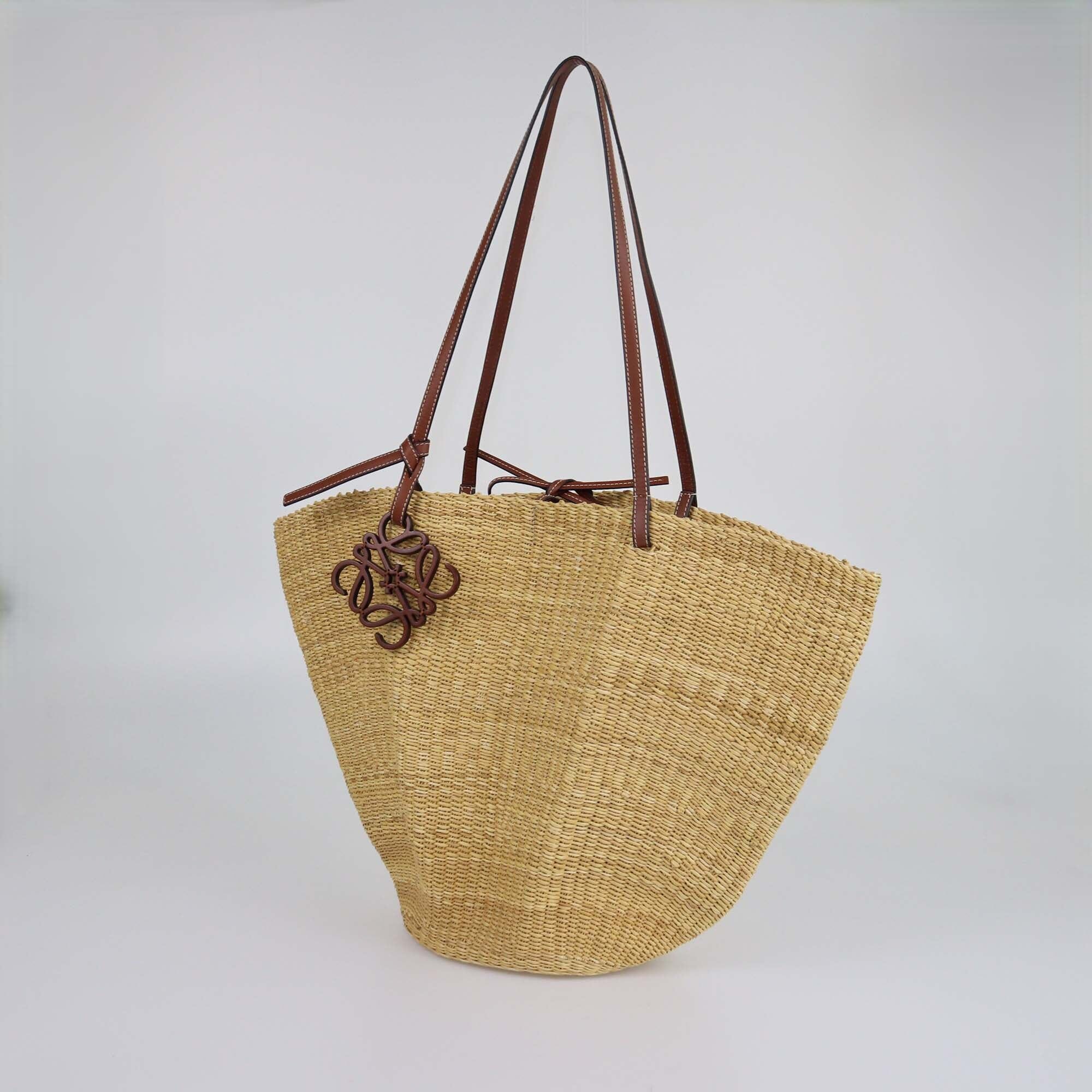 Loewe Beige Paula's Ibiza Wicker Basket Bag Womens Loewe 