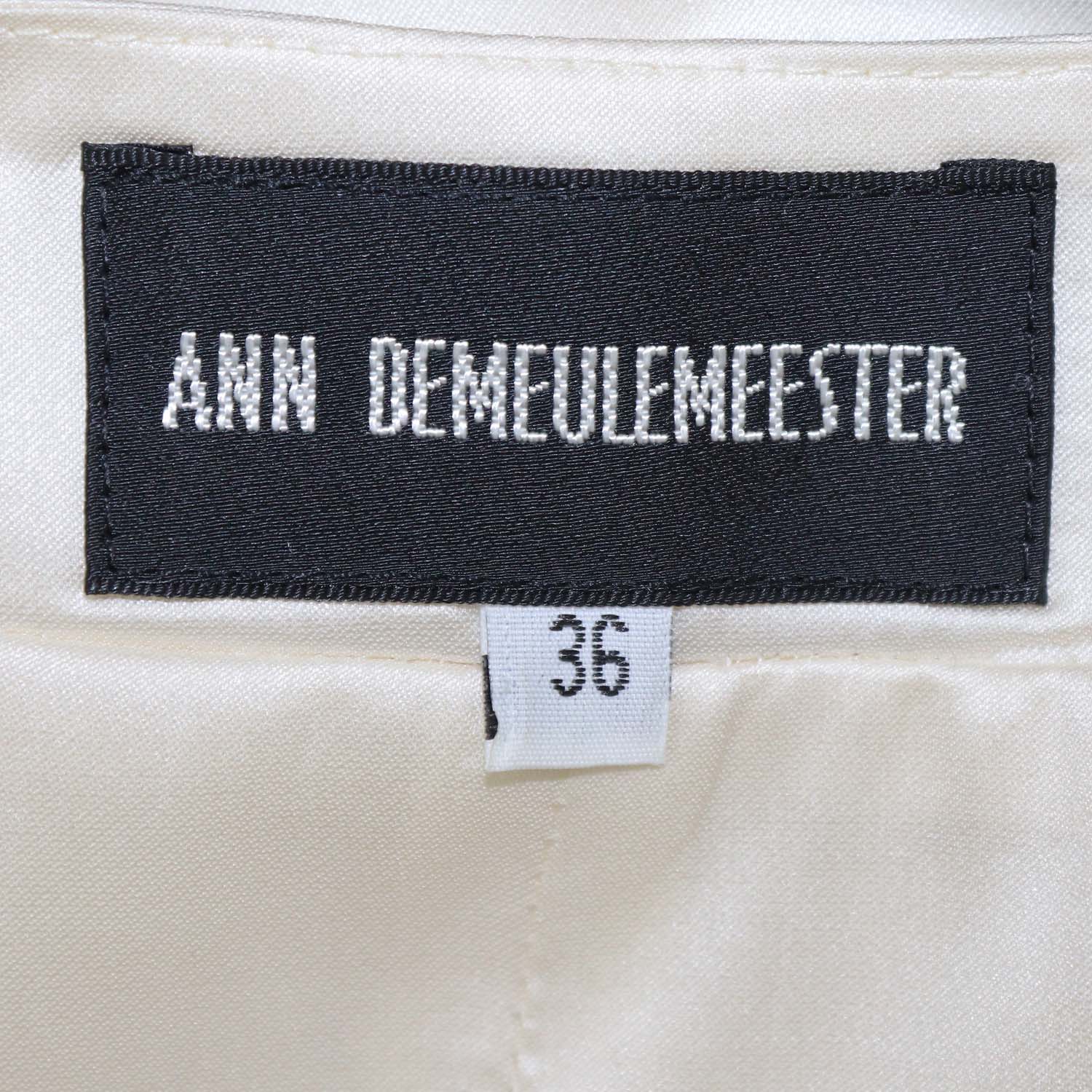 Ann Demeulemeester Cream Blend Wool and Silk Vest Dress