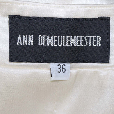 Ann Demeulemeester Cream Blend Wool and Silk Vest Dress