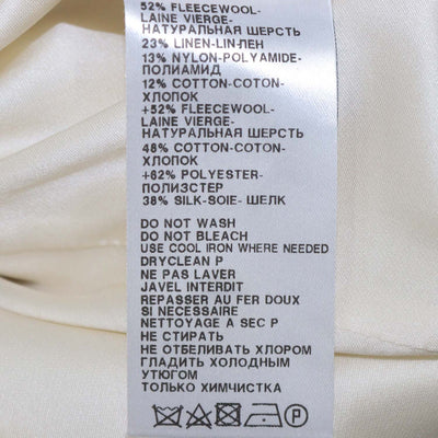 Ann Demeulemeester Cream Blend Wool and Silk Vest Dress