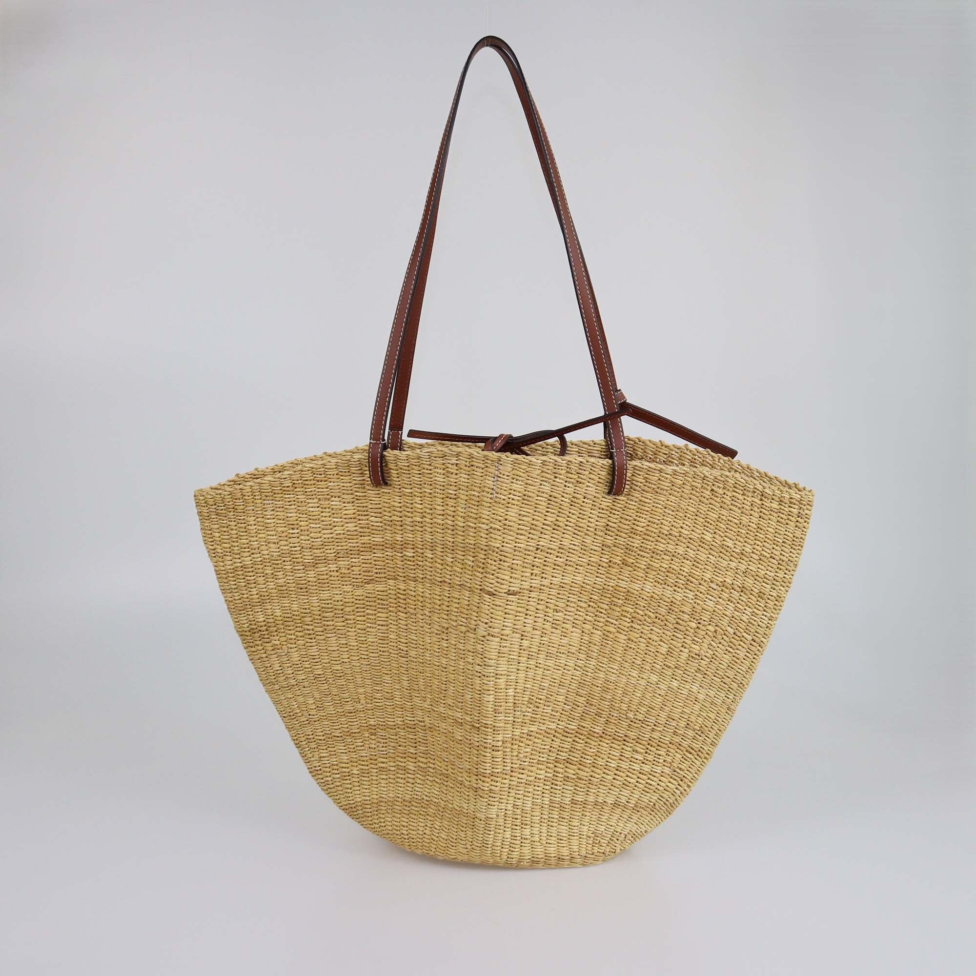 Loewe Beige Paula's Ibiza Wicker Basket Bag Womens Loewe 