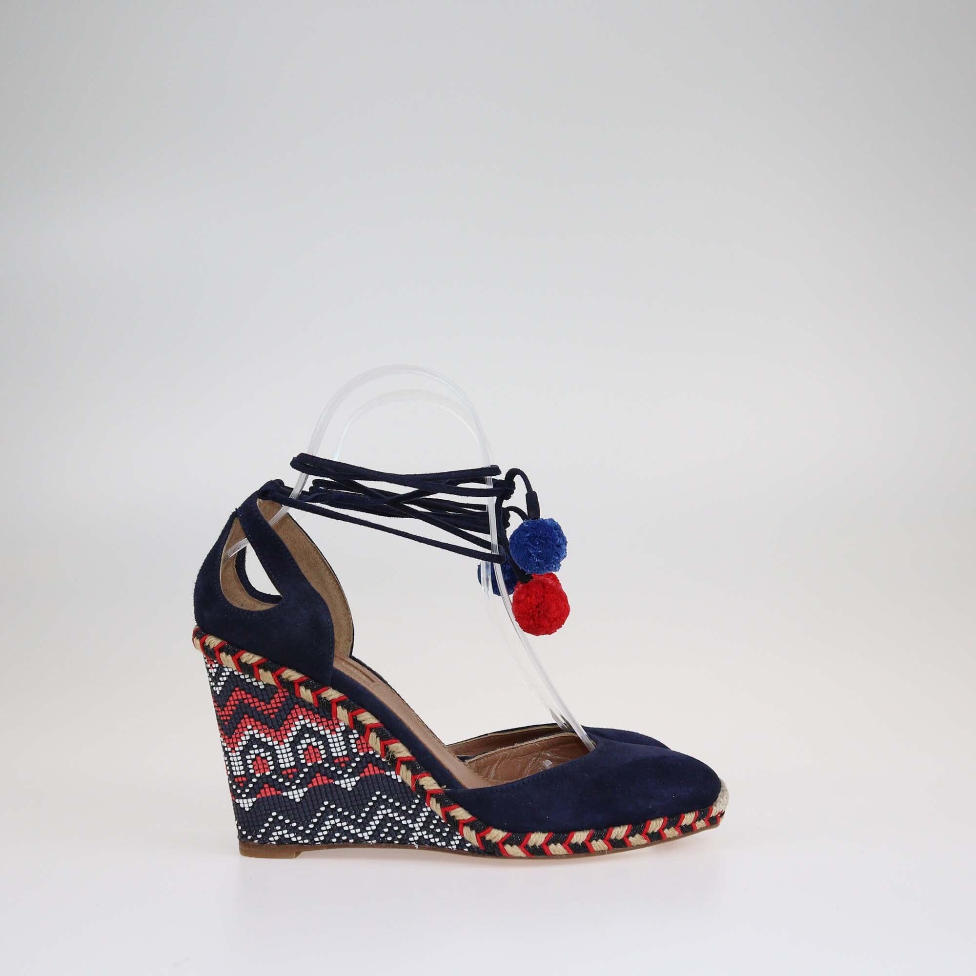 Aquazzura Multicolor Palm Beach Wedge Sandals Shoes Aquazzura 