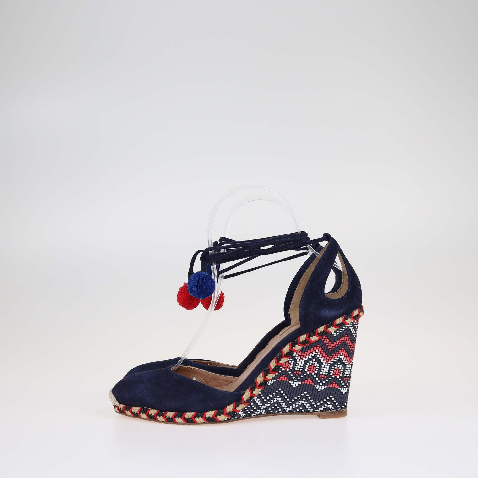 Aquazzura Multicolor Palm Beach Wedge Sandals Shoes Aquazzura 