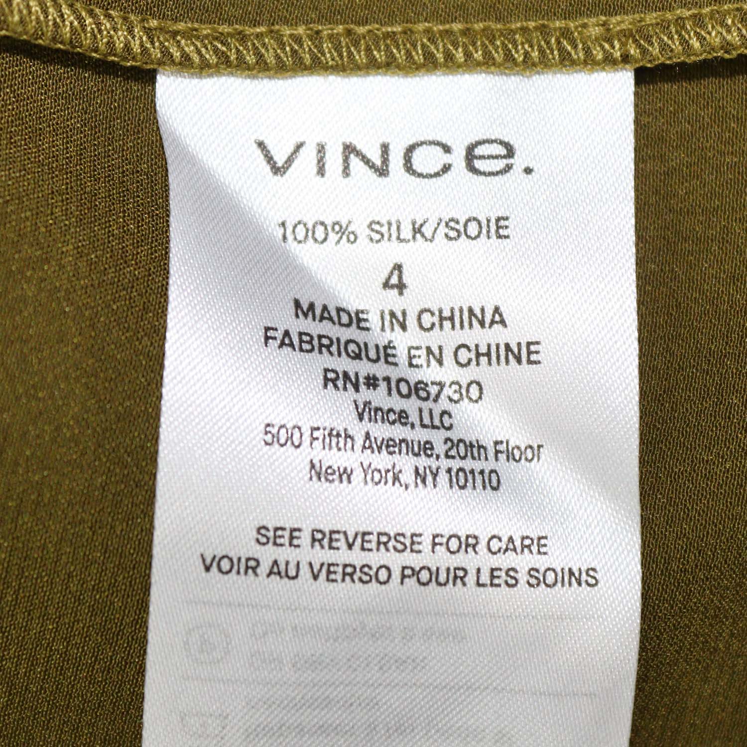 Vince Olive Green Silk Wrap Midi Skirt