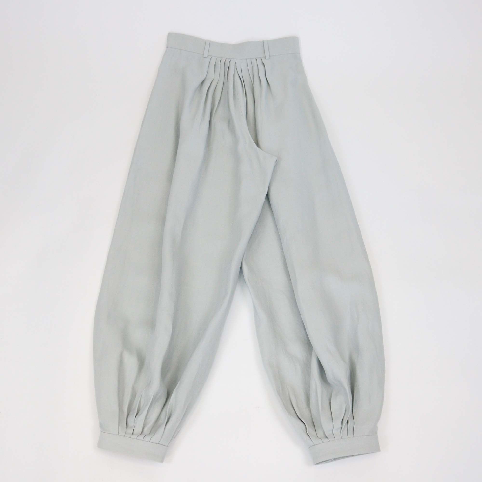 Loro Piana Light Green Linen Augustin Balloon Trouser