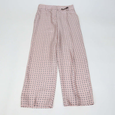 Prada Pink Silk Printed Twill Wide Leg Pants