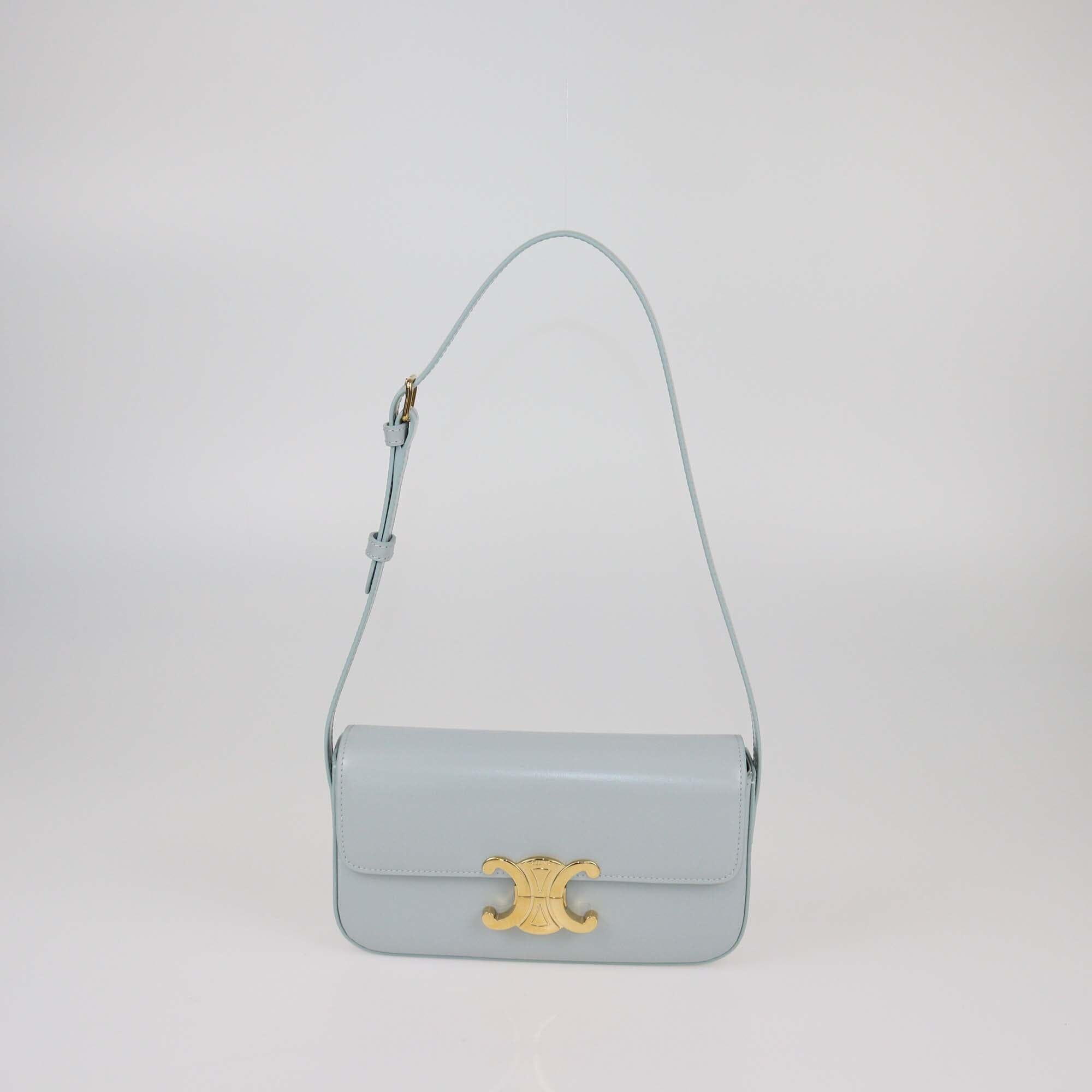 Celine Light Blue Claude Shoulder Bag Womens Celine 
