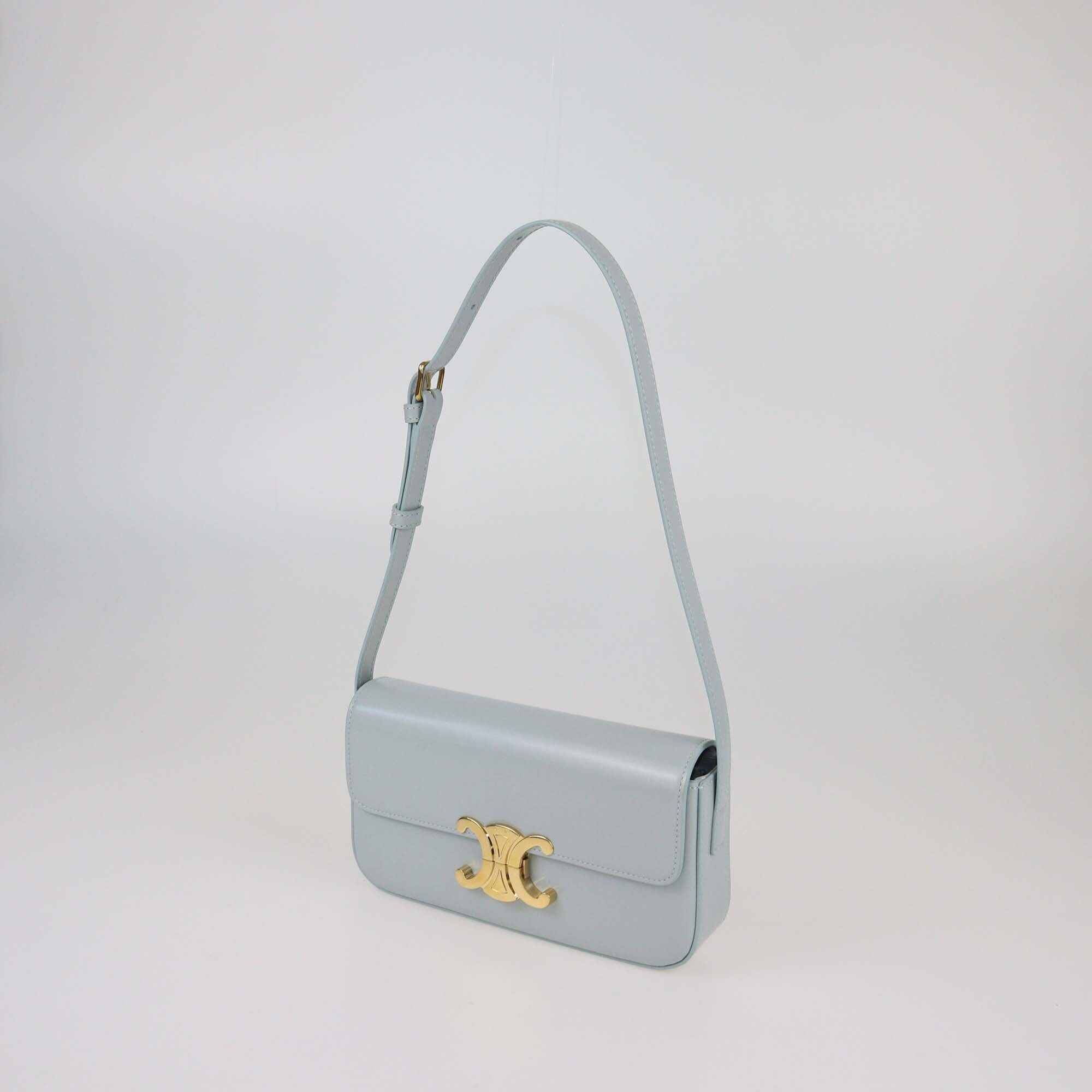 Celine Light Blue Claude Shoulder Bag Womens Celine 