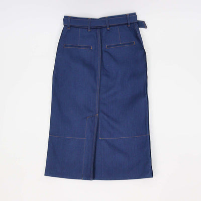 Rag & Bone Blue Denim Branson Belted Skirt