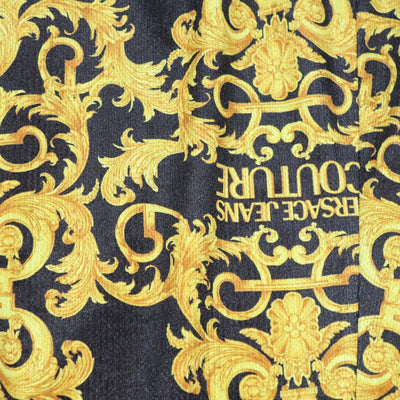 Versace Jeans Couture Black/Yellow Blend Polyester Baroque Print Jogger