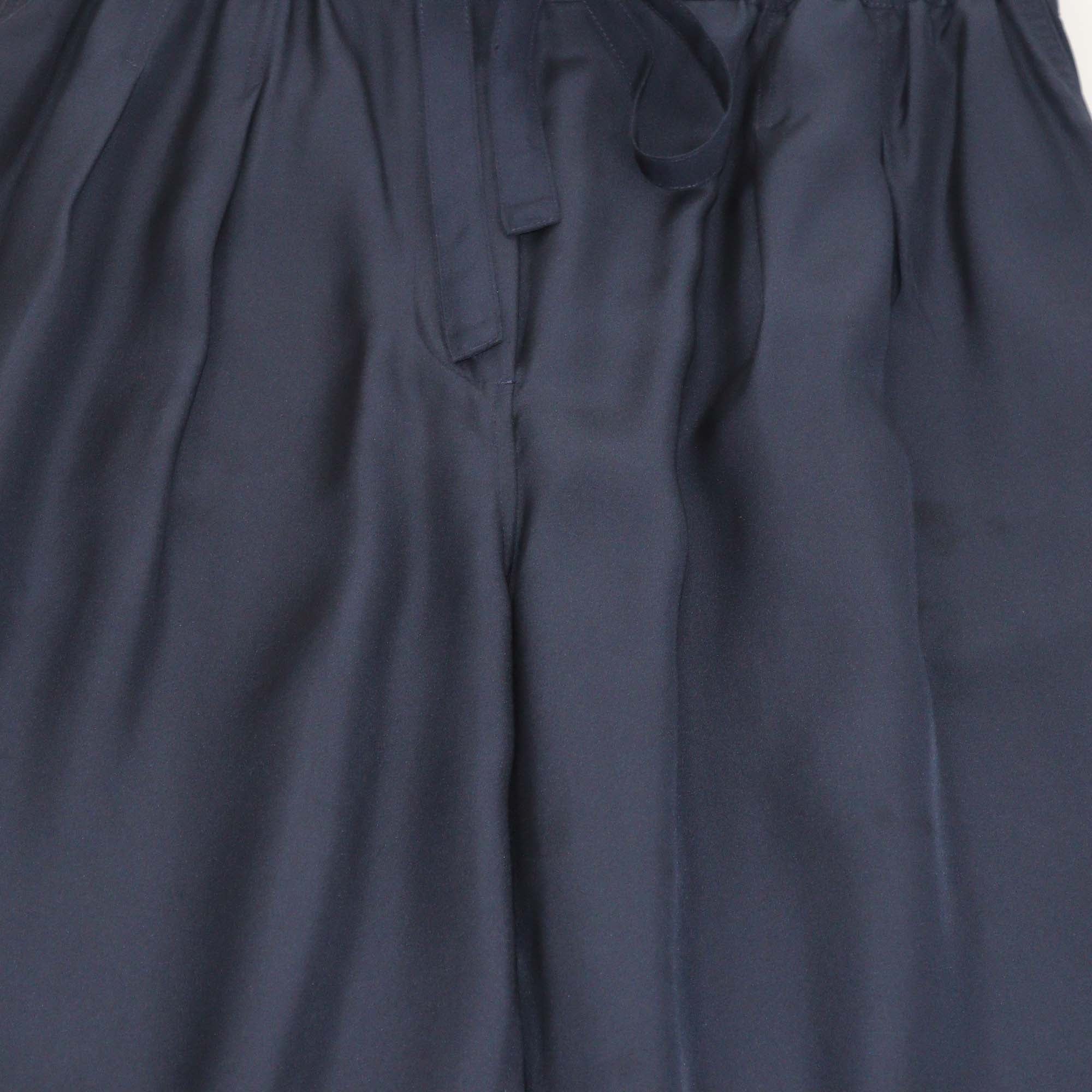 Loewe Navy Blue Silk Anagram Pyjama Trousers