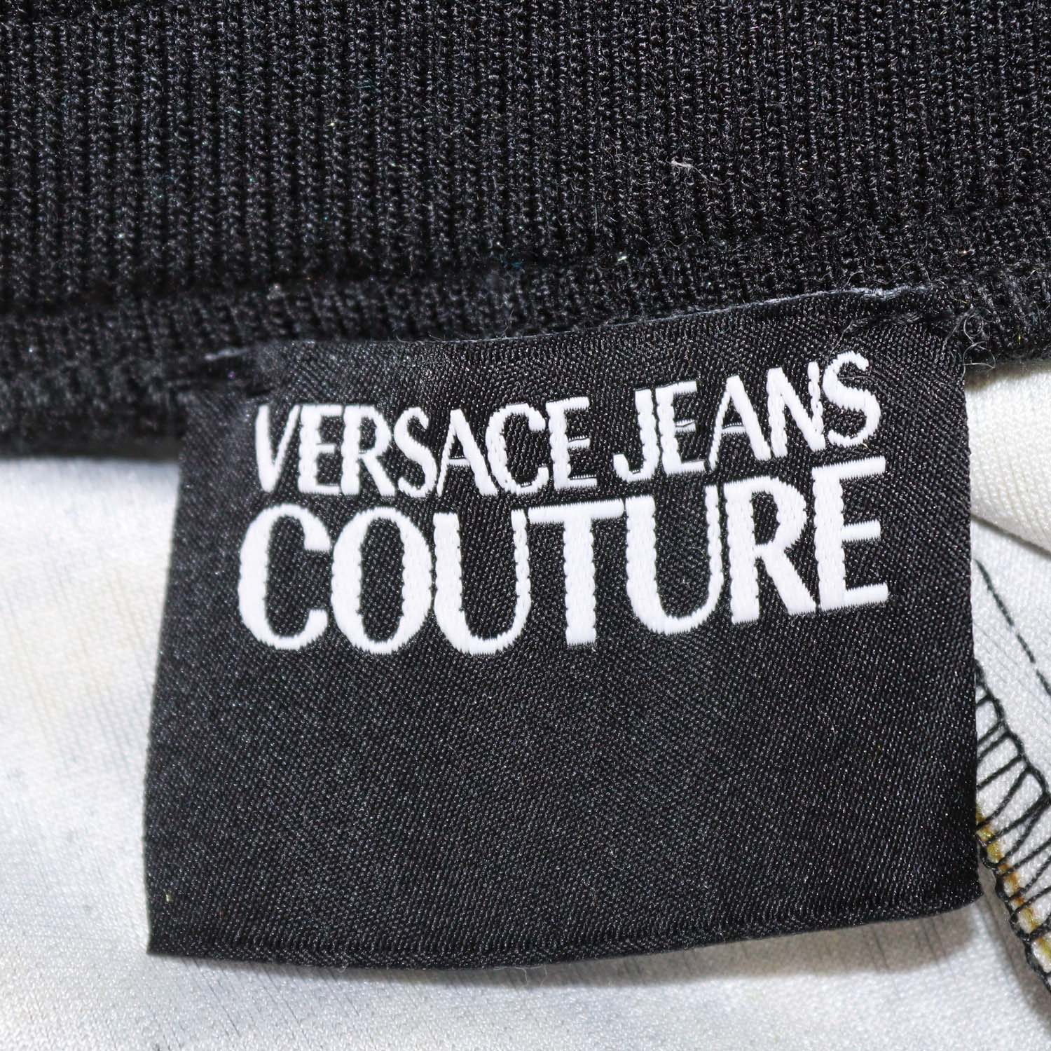 Versace Jeans Couture Black/Yellow Blend Polyester Baroque Print Jogger
