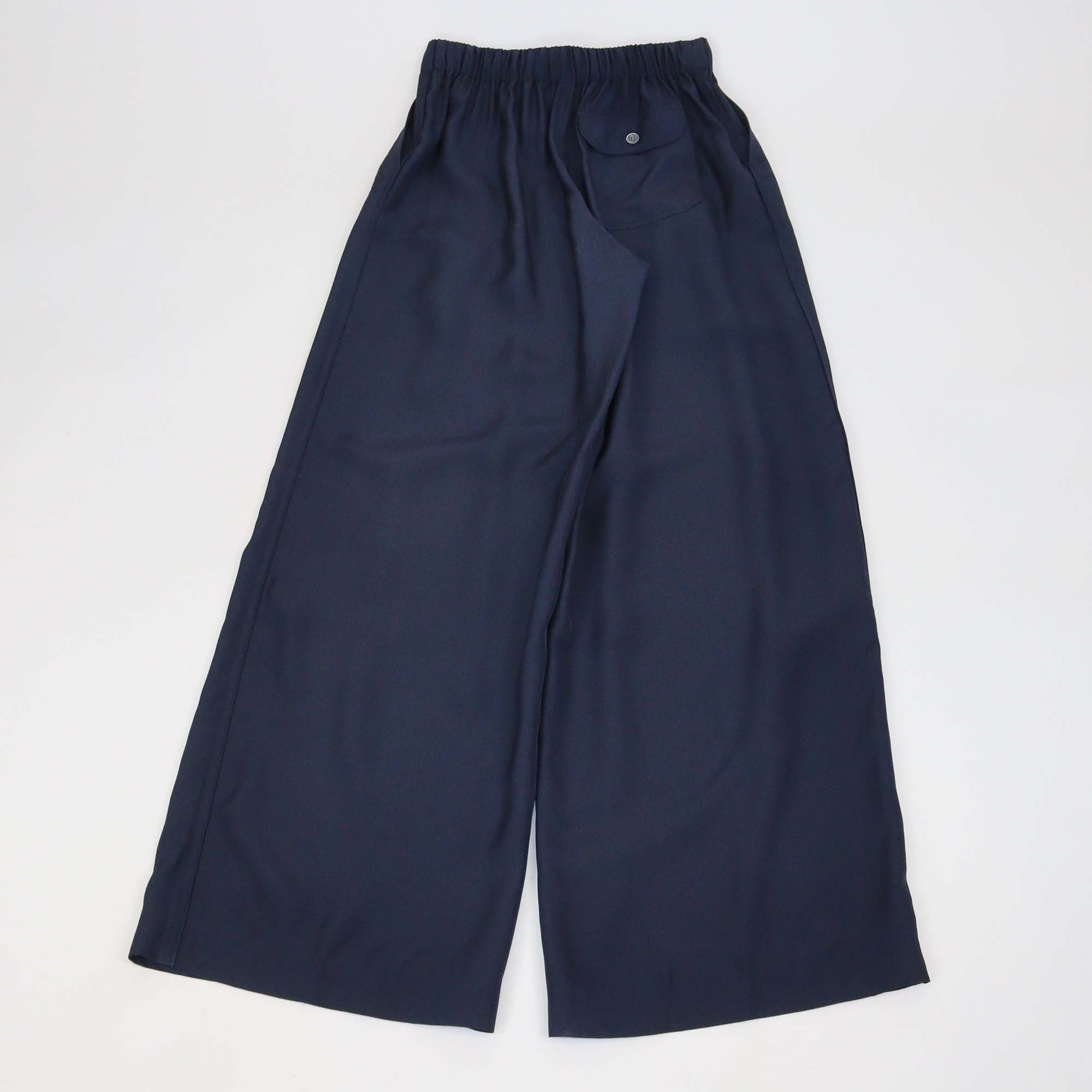 Loewe Navy Blue Silk Anagram Pyjama Trousers