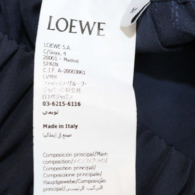 Loewe Navy Blue Silk Anagram Pyjama Trousers