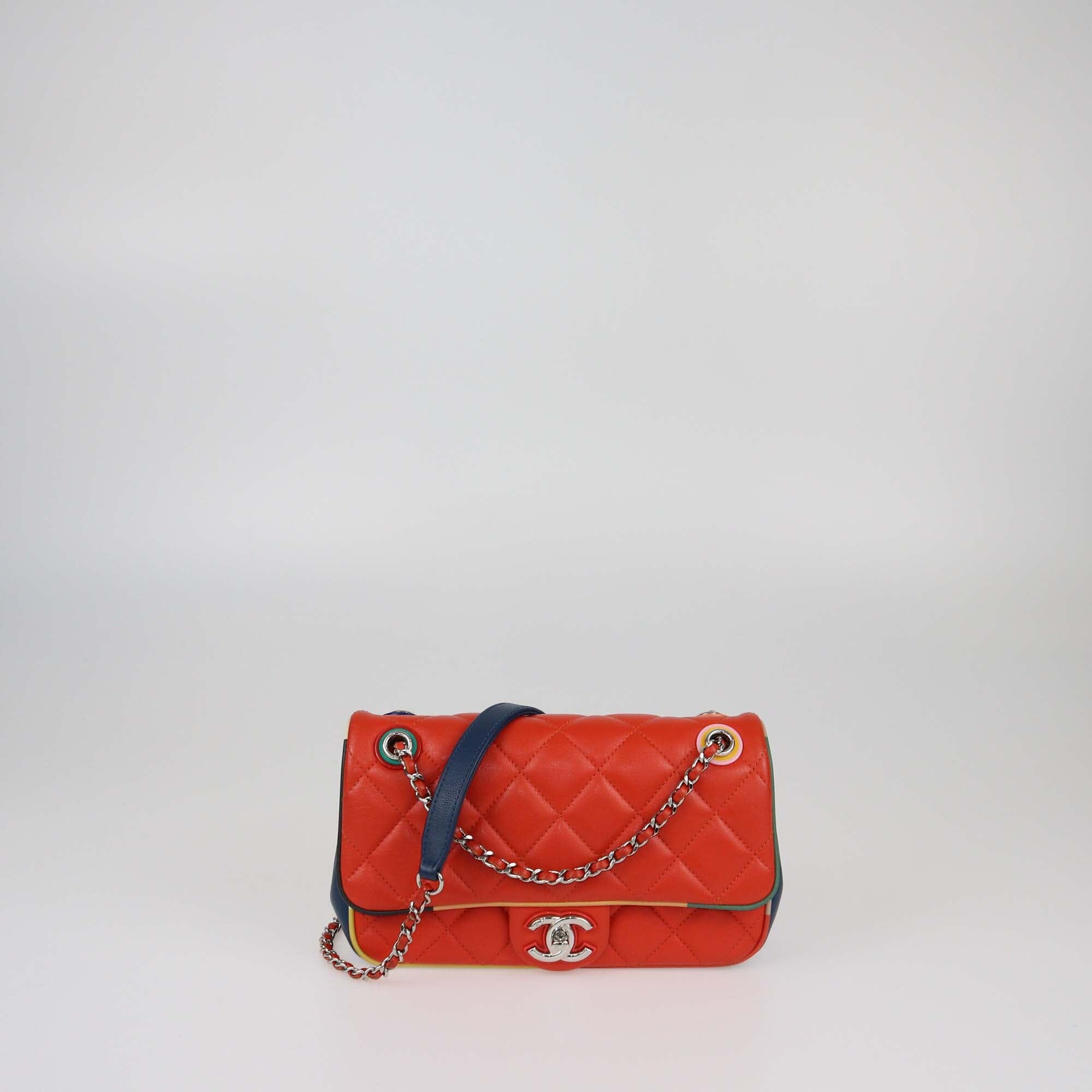 Chanel Multicolor Quilted Small Cuba Color Flap Bag Womens Chanel 