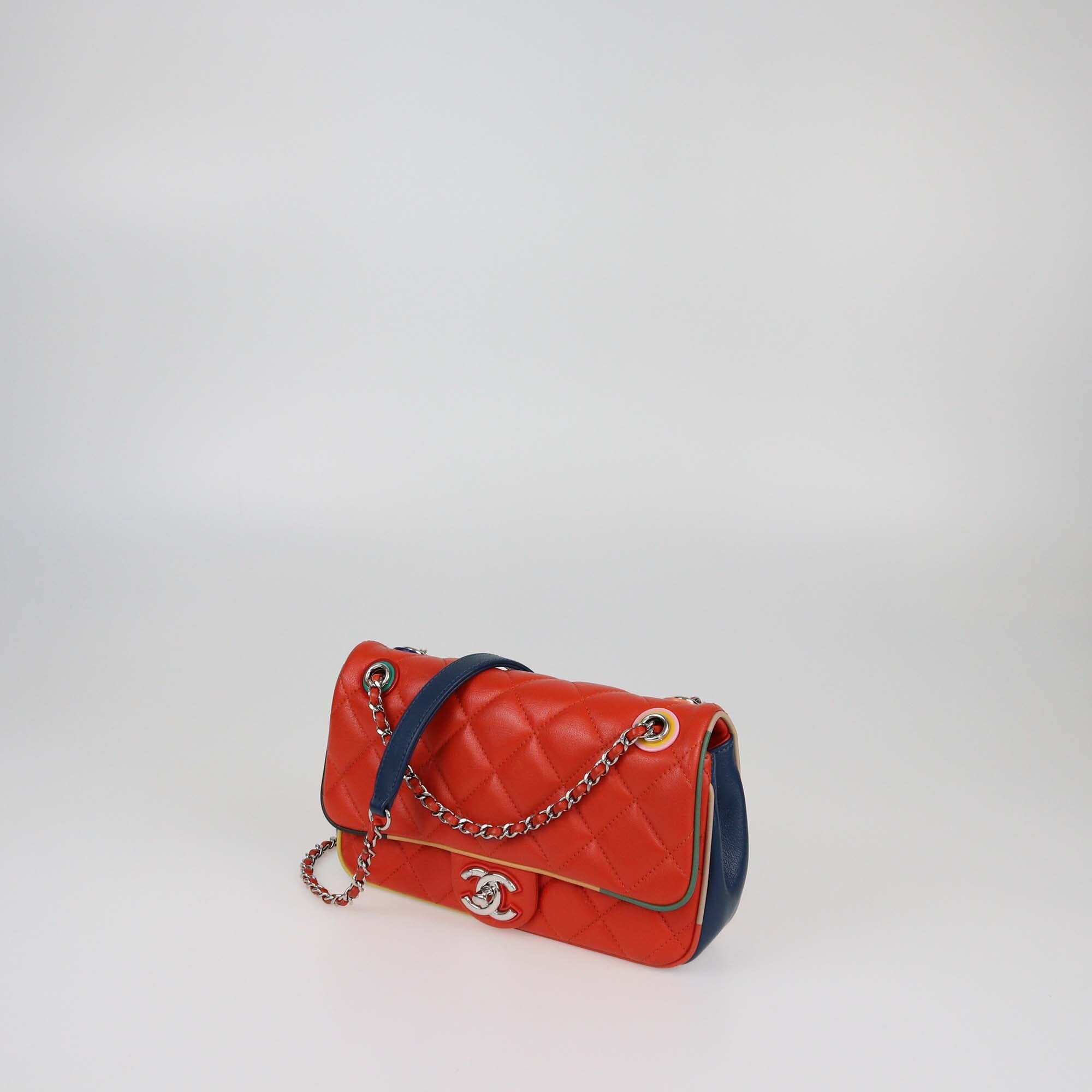 Chanel Multicolor Quilted Small Cuba Color Flap Bag Womens Chanel 