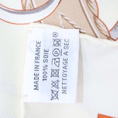 Hermes Cream Silk Lift Profile 90 Scarf
