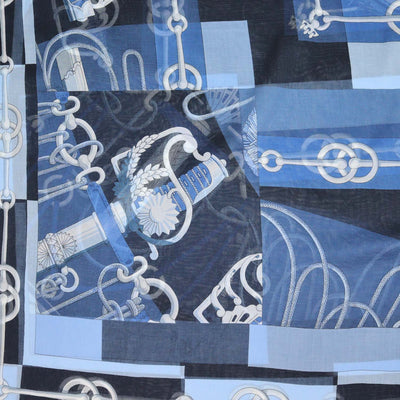 Hermes Bain Multicolor Cotton Do Re Boucles Shawl
