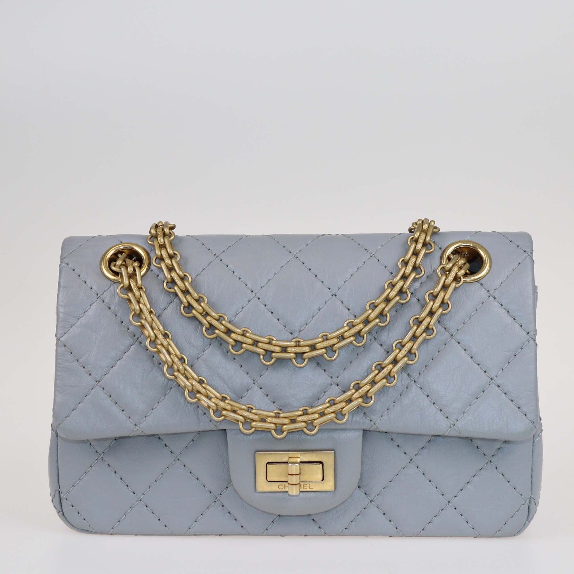 Chanel Grey Quilted Aged 224 Reissue 2.55 Flap Bag Bags Chanel 