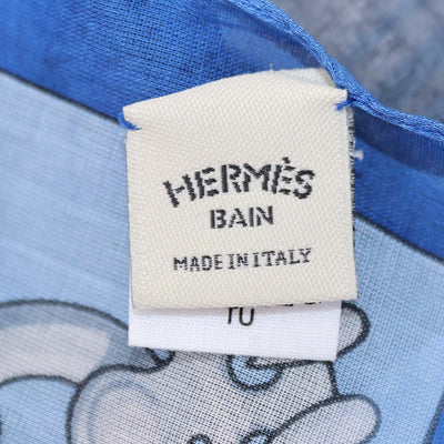 Hermes Bain Multicolor Cotton Do Re Boucles Shawl